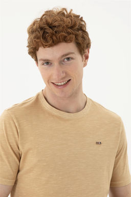 Мужская базовая футболка цвета Camel Неожиданная скидка в корзине - U.s. polo assn фото 2