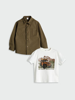 Erkek ?ocuk Gabardin G?mlek ve Ti??rt