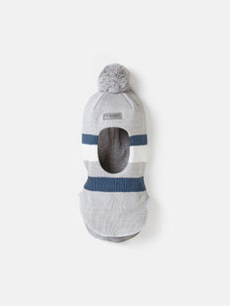 Шлем демисезонный из смесовой шерсти Колор блок Жемчуг - Bungly фото 2