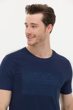 U. S. Polo Assn Мужская темно-синяя футболка с круглым вырезом - U.s. polo assn фото 2