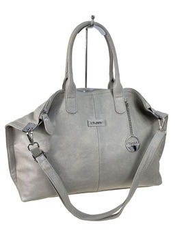 Женская сумка из искусственной кожи, цвет светло серый