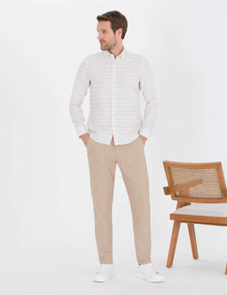 A__k Kahverengi Carrot Fit Beli Lastikli Kanvas Pantolon - Pierre cardin фото 5