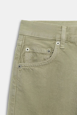 JEANS ZW COLLECTION BAGGY TIRO MEDIO / Khaki - Zara фото 10