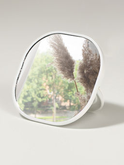 Цена за 3 шт. Зеркало карманное Узор, с подставкой, 8?8 см, белое - Qf фото 2