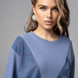 Лонгслив уютный, Стиль вне закона (голубой) - Charutti фото 3