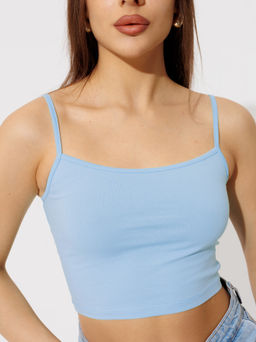Женский топ на бретелях Lingeamo нежно-голубой ЛТ-05 (63)  фото 3