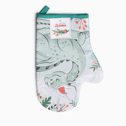 Варежка-прихватка Доляна Сказочный дракон 20х28 см, 35% хл, 65% пэ, ватин 250 г/м2  фото 4