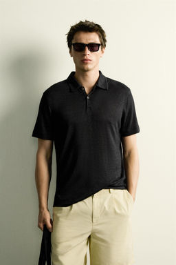 POLO REGULAR FIT C??AMO - VISCOSA / Negro - Zara фото 2