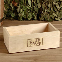 Ящик Bath, 24.5×14×8 см, деревянный