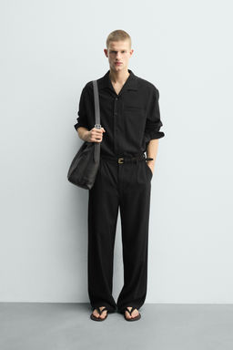 PANTAL?N FLUIDO RELAXED FIT / Negro