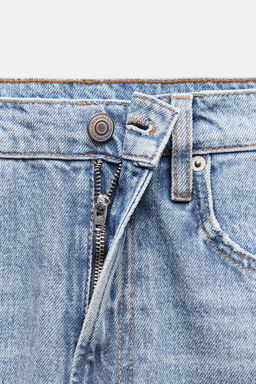 ZW COLLECTION STRAIGHT COATED-EFFECT MID-WAIST JEANS - Zara фото 4