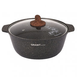 ЛА_АП_GRANIT ULTRA (original) Кастрюля-жаровня 5,0л со стекл кр, арт. жго52а