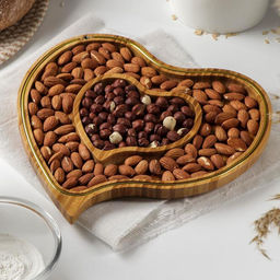 Менажница Доляна Цветение, 2 секции, d=26 см, бамбук