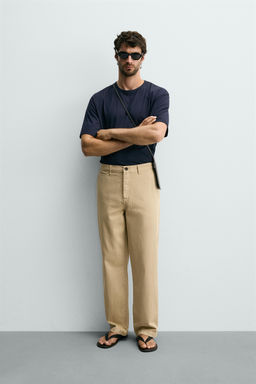 PANTAL?N CHINO STRAIGHT FIT / Tostado