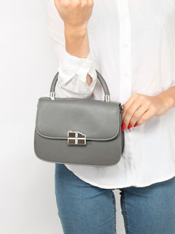 Сумка женская искусственная кожа Ch&K-9531, 1отд, плечевой ремень, серый SALE 257599 - Adelia фото 10