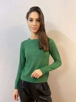 K10977 Джемпер (вязаный трикотаж) ЗЕЛЕНЫЙ