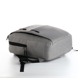 Рюкзак городской на молнии, с USB, 4 кармана, размер 30×12×43 см, серый