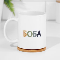 Кружка чайная керамическая "Биба и Боба", 320 мл