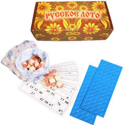 Лото "Подарочное" с росписью (02-02) деревянные бочонки