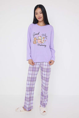 K?rm?z?-Beyaz Ay?c?kl? K?s Temal? Orme Pijama Tak?m? THMAW26PT00047 - Trendyolmilla фото 8