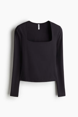 Top de manga larga en microfibra - H&m фото 2