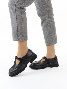 06-DLG06-1 BLACK Туфли женские (натуральная кожа)