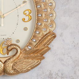 Часы настенные Павлины 41х47 см / 4514ZT /уп 12/ золото - Галеонтрейд фото 5