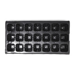 Цена за 2 шт. Кассета для рассады, 21 ячейка по 150 мл, пластик, чёрная, 54×28×7 см, Greengo