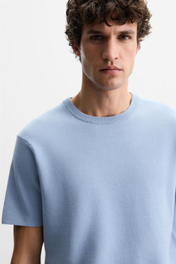 RELAXED FIT KNIT T-SHIRT - Zara фото 21