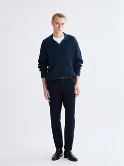 Polo Yaka Erkek Triko Kazak