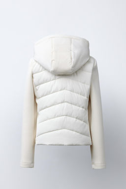 NEOPRENE-EFFECT SLEEVE PUFFER JACKET - Zara фото 14