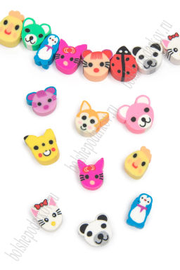 Бусины "Зверята" 10 мм (100 шт) SF-7285