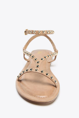SANDALS WITH METALLIC BEADED STRAPS - Zara фото 13