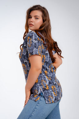 Туника женская из кулирки Наина газета макси