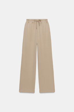 WASHED-EFFECT INTERLOCK TROUSERS - Zara фото 5