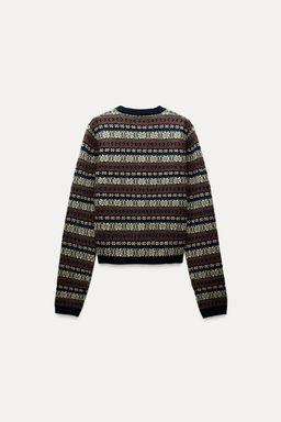 JACQUARD KNIT CARDIGAN - Zara фото 6