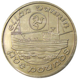 Монета 5 фунтов 1992 года Остров Мэн