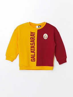 Bisiklet Yaka Galatasaray Bask?l? Erkek Bebek Sweatshirt ve E?ofman Alt 2li Tak?m - Waikiki фото 2