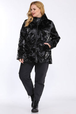 Куртка белорусская с капюшоном черная короткая на молнии - Almond фото 2