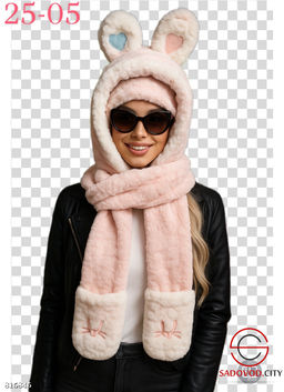 Шапка с отворотом и с ушками - Bruno фото 4