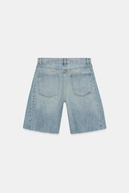 BERMUDA DENIM RELAXED TIRO MEDIO ZW COLLECTION / Azul claro - Zara фото 6