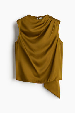 Blusa drapeada de sat?n