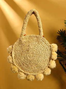 Сумка плетёная на молнии из соломы, 45×6×55 см