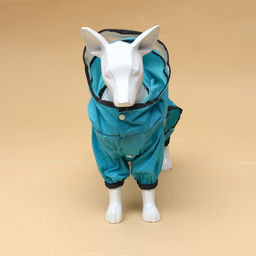 Комбинезон для собак, демисезонный с козырьком, размер S (ДС 28, Ог 41, ОШ 31 см), голубой - Simaland фото 16