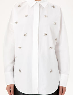 Beyaz Oversize Uzun Kollu G_mlek - Pierre cardin фото 6