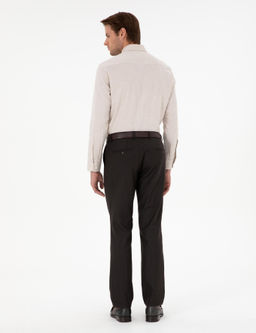 Kahverengi Slim Fit _izgili Kuma_ Pantolon