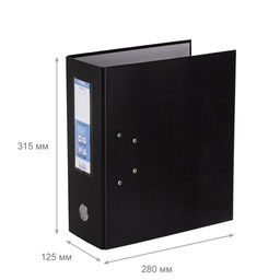 Expert Complete Регистратор PVC 125 мм 15 шт. Classic A4 арочный механ. лён черный 251540