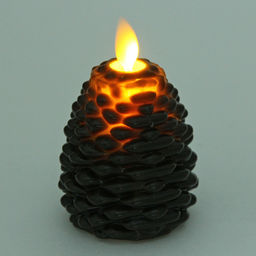 Цена за 4 шт. Сувенир подсветкой "Свеча - Шишка" 5*10 см,