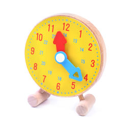 Часы деревянные, желтые в коробке - Щепочка фото 3