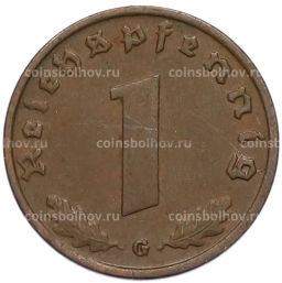 Монета 1 рейхспфенниг 1938 года G Германия